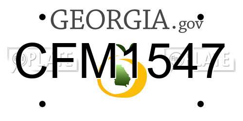 CFM1547 Georgia License Plate