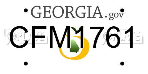 CFM1761 Georgia License Plate