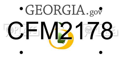 CFM2178 Georgia License Plate