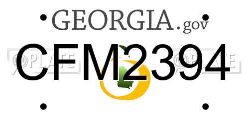 CFM2394 Georgia License Plate
