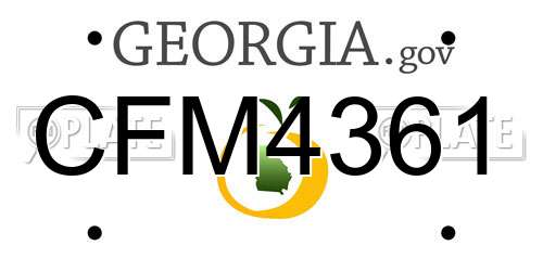 CFM4361 Georgia License Plate