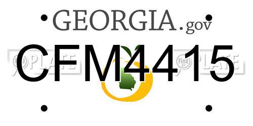 CFM4415 Georgia License Plate