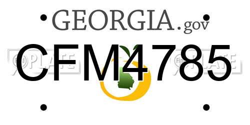 CFM4785 Georgia License Plate
