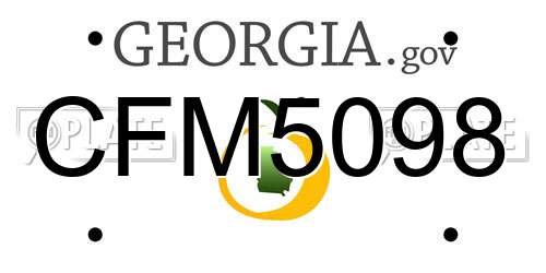 CFM5098 Georgia License Plate