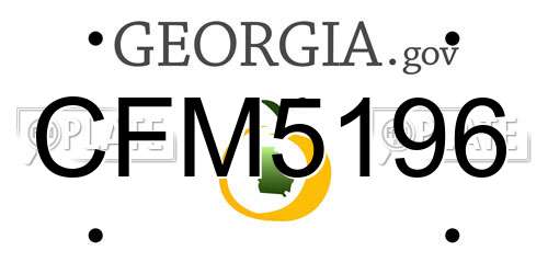 CFM5196 Georgia License Plate