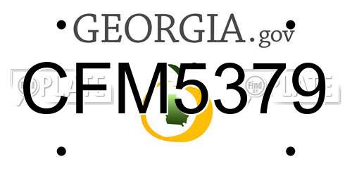 CFM5379 Georgia License Plate