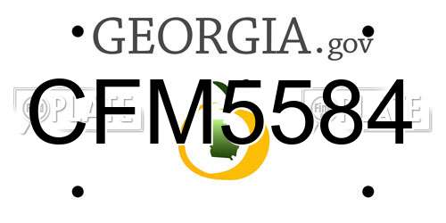CFM5584 Georgia License Plate