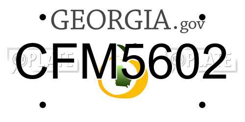 CFM5602 Georgia License Plate