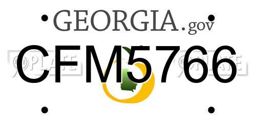 CFM5766 Georgia License Plate