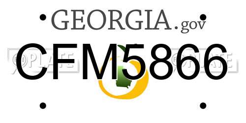 CFM5866 Georgia License Plate