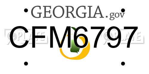 CFM6797 Georgia License Plate