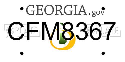 CFM8367 Georgia License Plate