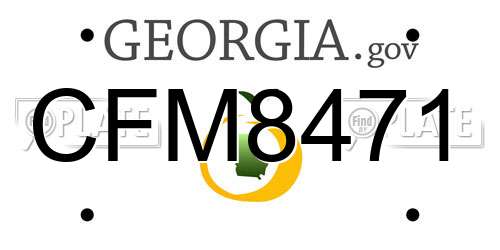 CFM8471 Georgia License Plate
