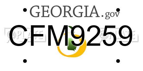 CFM9259 Georgia License Plate