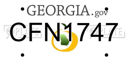 CFN1747 Georgia License Plate