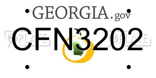 CFN3202 Georgia License Plate
