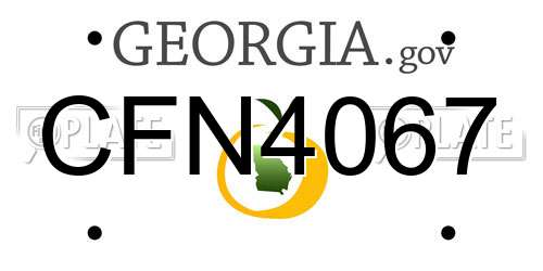 CFN4067 Georgia License Plate
