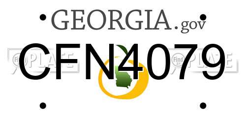 CFN4079 Georgia License Plate