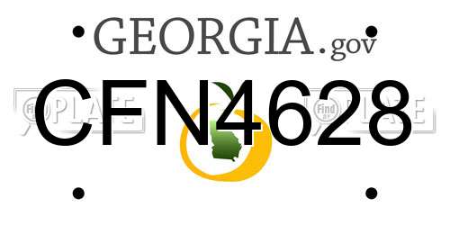 CFN4628 Georgia License Plate