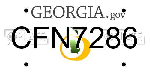 CFN7286 Georgia License Plate