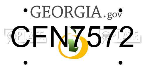 CFN7572 Georgia License Plate