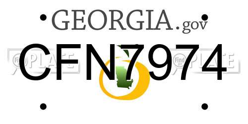 CFN7974 Georgia License Plate