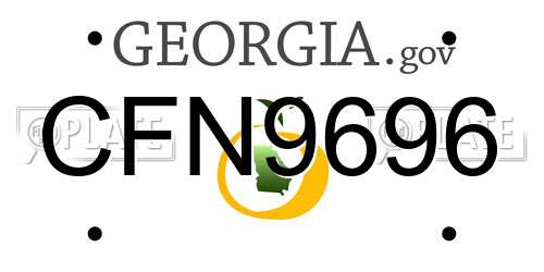 CFN9696 Georgia License Plate