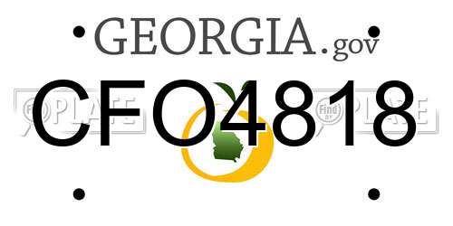 CFO4818 Georgia License Plate