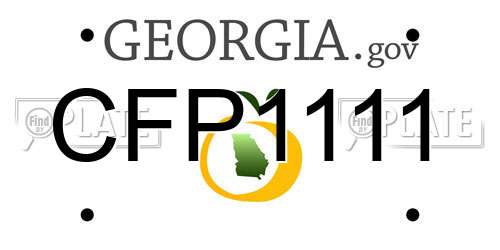 CFP1111 Georgia License Plate