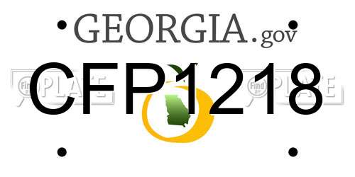 CFP1218 Georgia License Plate
