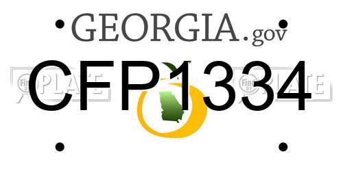 CFP1334 Georgia License Plate