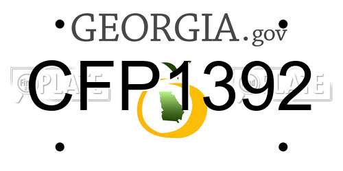 CFP1392 Georgia License Plate
