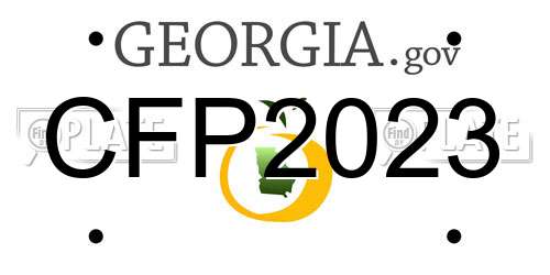 CFP2023 Georgia License Plate
