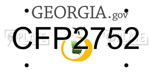 CFP2752 Georgia License Plate