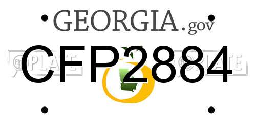 CFP2884 Georgia License Plate
