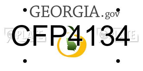 CFP4134 Georgia License Plate