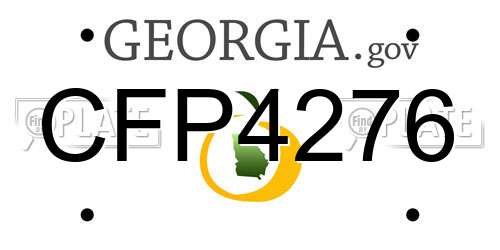CFP4276 Georgia License Plate