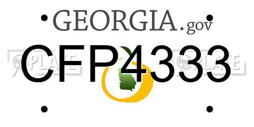 CFP4333 Georgia License Plate