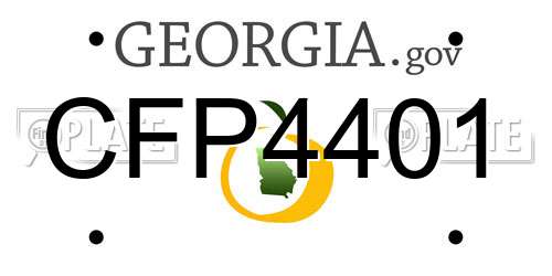 CFP4401 Georgia License Plate
