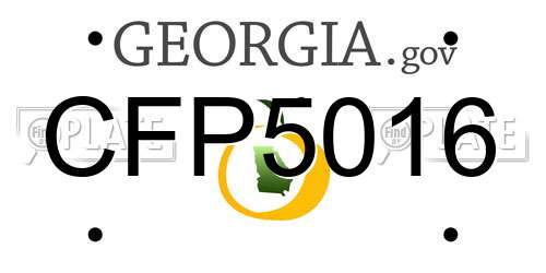 CFP5016 Georgia License Plate