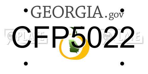 CFP5022 Georgia License Plate