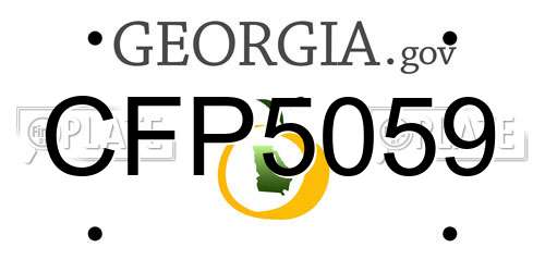 CFP5059 Georgia License Plate