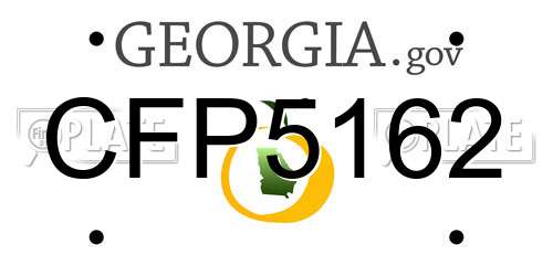 CFP5162 Georgia License Plate
