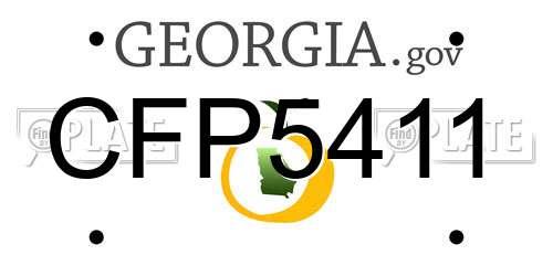 CFP5411 Georgia License Plate