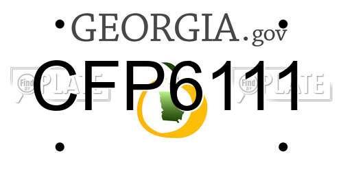 CFP6111 Georgia License Plate