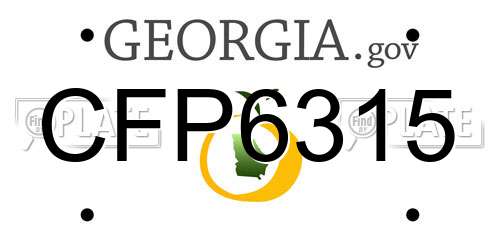 CFP6315 Georgia License Plate