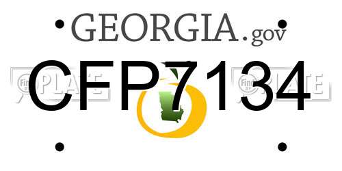 CFP7134 Georgia License Plate