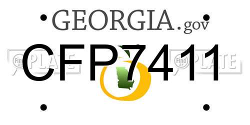 CFP7411 Georgia License Plate