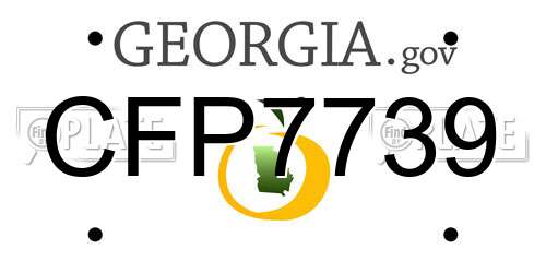 CFP7739 Georgia License Plate