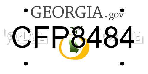 CFP8484 Georgia License Plate